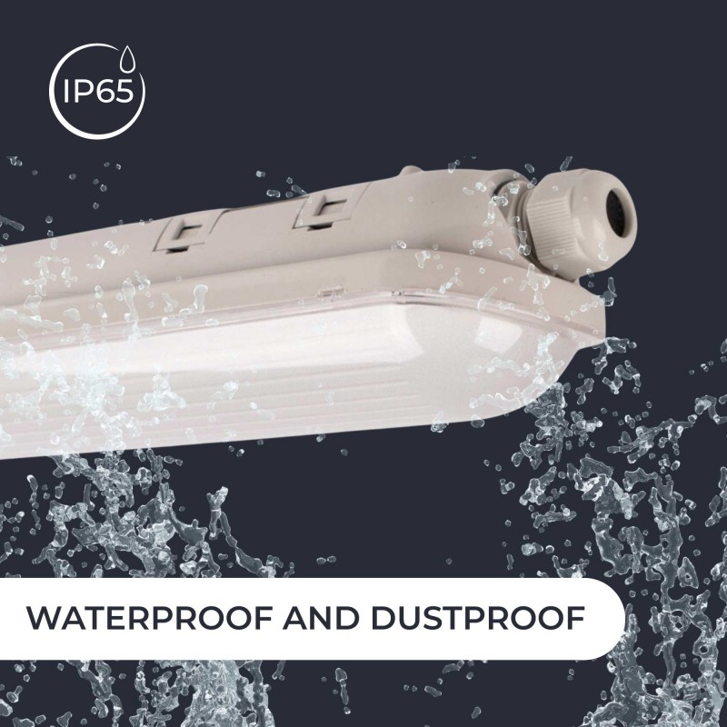 Réglette LED étanche enchaînable - Dimmable DALI - CCT - 120cm - 40W - Pilote LIFUD - IP65