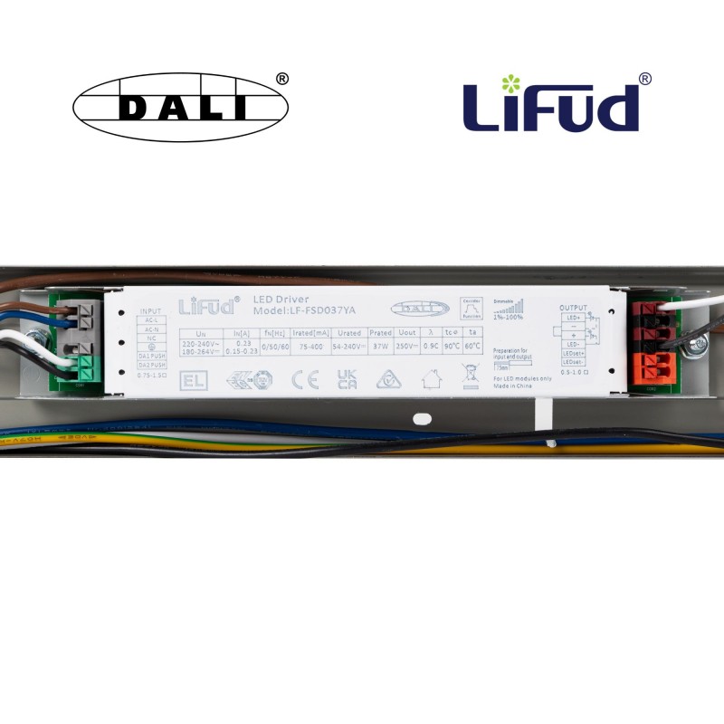 Réglette LED étanche enchaînable - Dimmable DALI - CCT - 120cm - 40W - Pilote LIFUD - IP65