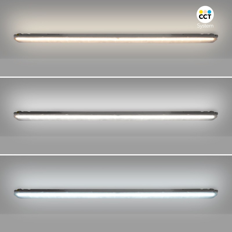 Réglette LED étanche enchaînable - Dimmable DALI - CCT - 150cm - 55W - Pilote LIFUD - IP65