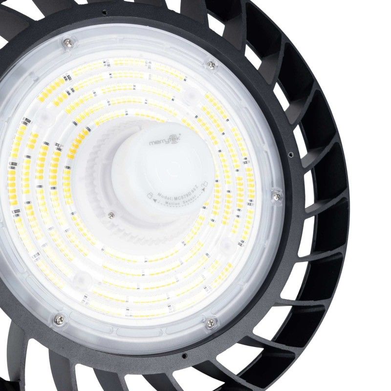 Suspension industrielle LED UFO 150W - CCT - Avec détecteur de mouvement - 170lm/W - Pilote LIFUD - IP65 - 5 ans de garantie