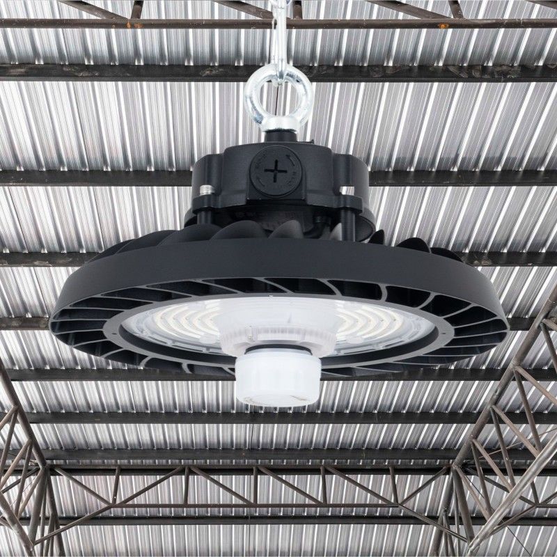 Suspension industrielle LED UFO 150W - CCT - Avec détecteur de mouvement - 170lm/W - Pilote LIFUD - IP65 - 5 ans de garantie