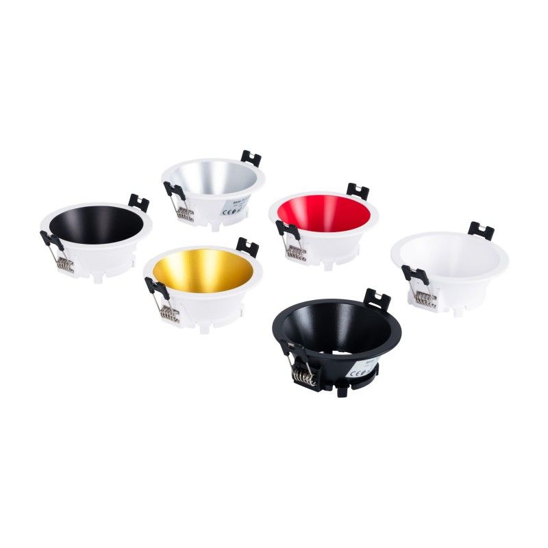 Collerette spot encastrable rond - Faible UGR - Découpe Ø75mm Collerette spot encastrable rond - Faible UGR - Découpe Ø75mm