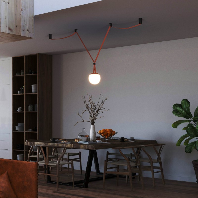 Lampe configurable "Axia 3" - KIT lampe boule 12W + ruban textile conducteur + accessoires