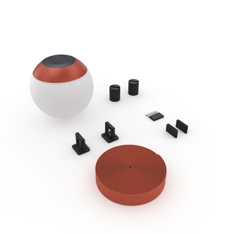 Lampe configurable "Axia 3" - KIT lampe boule 12W + ruban textile conducteur + accessoires