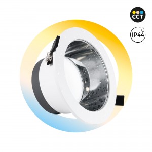 Downlight LED IP44 puissance réglable 10W/15W/20W - CCT - 100lm/W - Découpe Ø 150mm