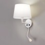 APPLIQUE MURALE LISA E27 + SPOT DE LECTURE ORIENTABLE 3W 3200K APPLIQUE MURALE LISA E27 + SPOT DE LECTURE ORIENTABLE 3W 3200K