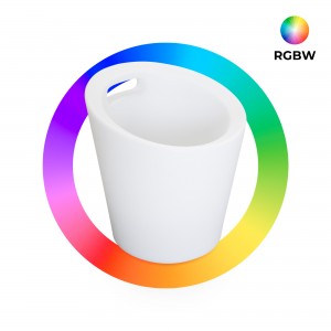 Seau à glace LED RGBW - 6W - Ø 29 cm - Rechargeable