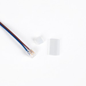 Connecteur de démarrage + Capuchon final pour ruban LED - 6,5mm - IP44
