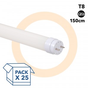 PACK x 25 - Tube LED T8 - 22W - 150cm - 2280lm - 1 connexion d'extrémité
