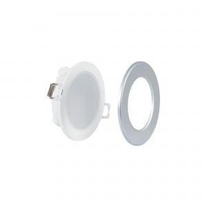 Kit Downlight LED extérieur 5W - IP65 - 6500K + Anneau interchangeable - Dimmable TRIAC - Coupe Ø68mm
