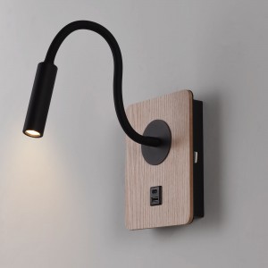 Applique murale flexible pour lecture "LONDON" - Puce CREE - 3W - USB+USBC