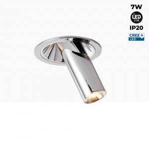 Spot LED encastré orientable "ALAI" - Zoom - 100mm - 2800K - LED COB - Puce Cree - 7W