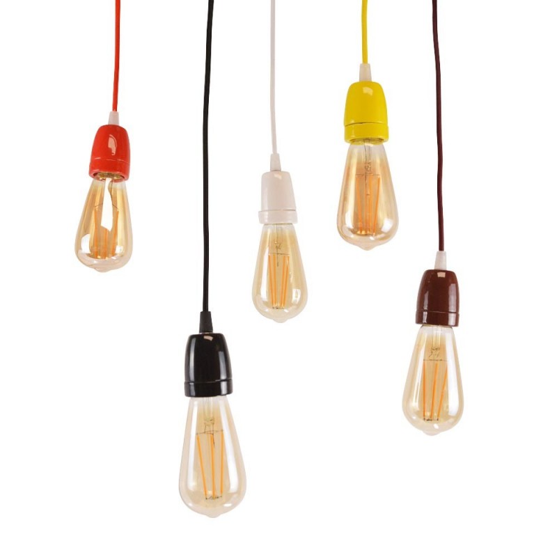 Suspension douille céramique coloré Suspension douille céramique coloré