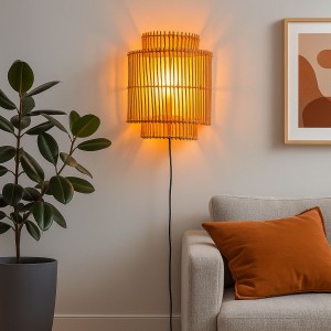 Applique en rotin "SILIA" -...