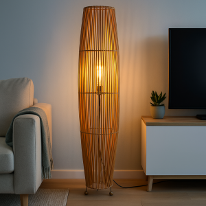 Lampadaire en rotin "LINNEA" - E27