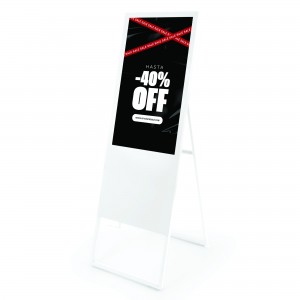 Ecran publicitaire pliable LCD Full HD 43" - Android 13 - Intérieur