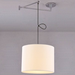 Lampe suspendue métal et abat jour