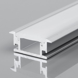 Profilé de ruban LED encastré avec diffuseur - 27x10,65mm - Ruban LED ≤10mm - 2 mètres - 1,05mm