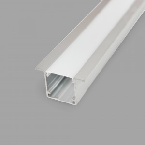 Profilé de ruban LED encastrable avec diffuseur - 22,5x14,5mm - Ruban LED ≤10mm - 2 mètres - 0.7mm