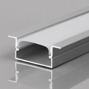 Profilé de ruban LED encastrable avec diffuseur - 28x10mm - Ruban LED ≤15mm - 2 mètres - 0,6mm