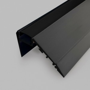 Profilé de ruban LED en saillie pour coins avec diffuseur - 54 mm - Ruban LED ≤12 mm - 2 mètres - 1 mm - 320 g/m