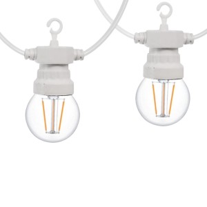 Guirlande LED câble blanc...