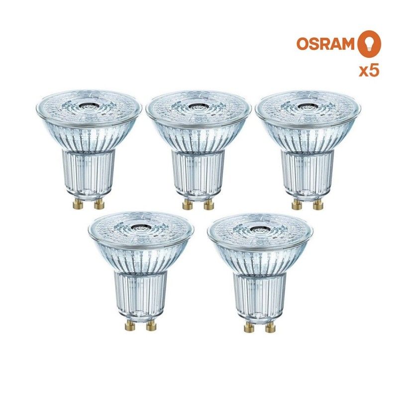 Pack éco de 5 ampoules LED Osram GU10 4,3W