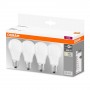 Pack éco de 4 ampoules LED Osram E27 8,5W verre opaque Pack éco de 4 ampoules LED Osram E27 8,5W verre opaque