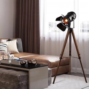 Lampe vintage cinéma trépied industriel au meilleur prix