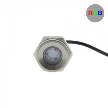 Spot LED RGB encastrable 27W 12V pour bouchon de vidange (bateau) Spot LED RGB encastrable 27W 12V pour bouchon de vidange (bateau)
