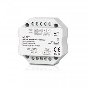 MINI Contrôleur 0/1-10V - WiFi+RF - PUSH Dim - 100-240V AC - TUYA - Skydance