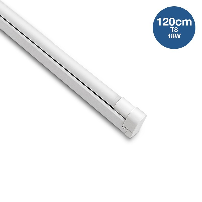 Réglette Étanche IP65 + Tube LED T8 120cm Connexion Latérale