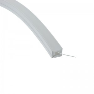 Gaine flexible en silicone pour la conversion des bandes LED en néon - 16x16mm - 5 mètres - Courbure horizontale