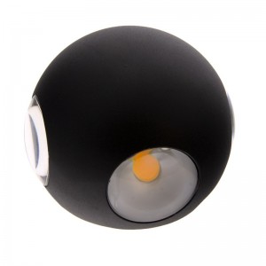 Lampe saillie boule noire design