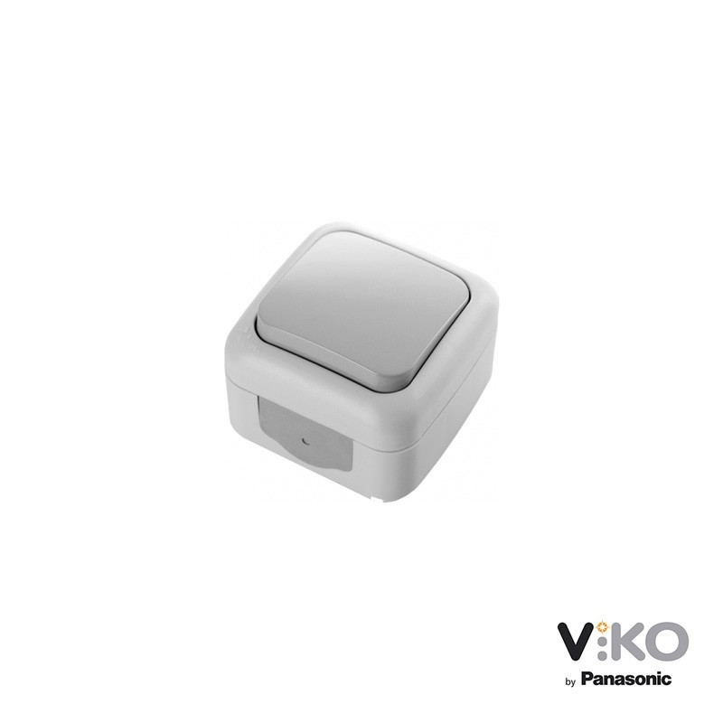 Interruptor 10A 250V IP54 Gris para exterior VIKO by Panasonic