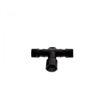 Conector T monocolor 2 pin estanco para balizas LED 12/24V Conector T monocolor 2 pin estanco para balizas LED 12/24V