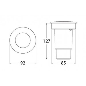 Balise encastrable au sol led GU10 4.5W 4000K IP67