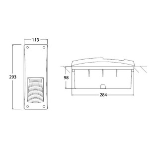 Applique encastrable exterieur rectangulaire