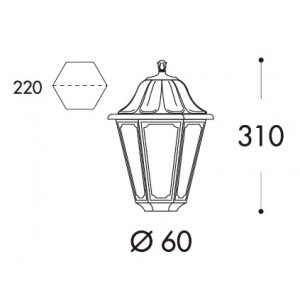 Lampe extérieure sur pieds