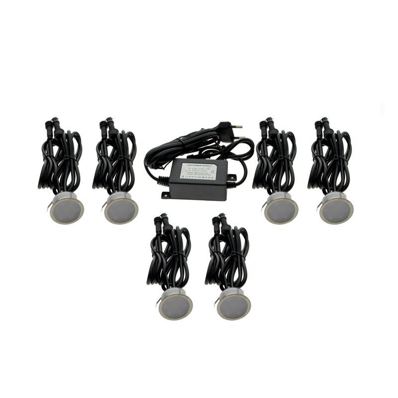 Kit 6 Balises 0,4W IP67 + Câbles + alimentation 12V Kit 6 Balises 0,4W IP67 + Câbles + alimentation 12V