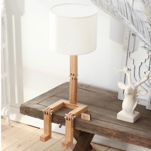 lampe bonhomme bois