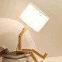 Lampe de bureau bois