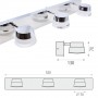 Applique de salle de bain LED Samba Triple 15W IP44 Chrome Applique de salle de bain LED Samba Triple 15W IP44 Chrome