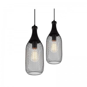 lampe suspendue moderne bouteille grillage