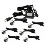 Kit 6 focos LED empotrables balizas para escalera 0,4W 12V-DC IP67