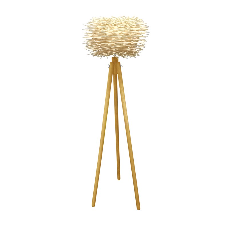Lampe sur pied en bois Cactus