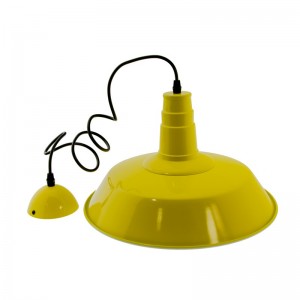 Lampe suspension nordique jaune