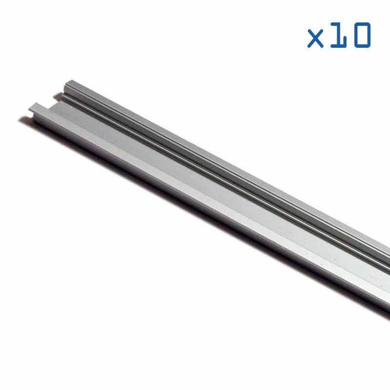 Pack 10 profilés 23x8 encastrable + diffuseurs Pack 10 profilés 23x8 encastrable + diffuseurs