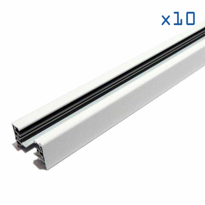 Pack 10 rails (2m) 1 phase saillie / suspendu