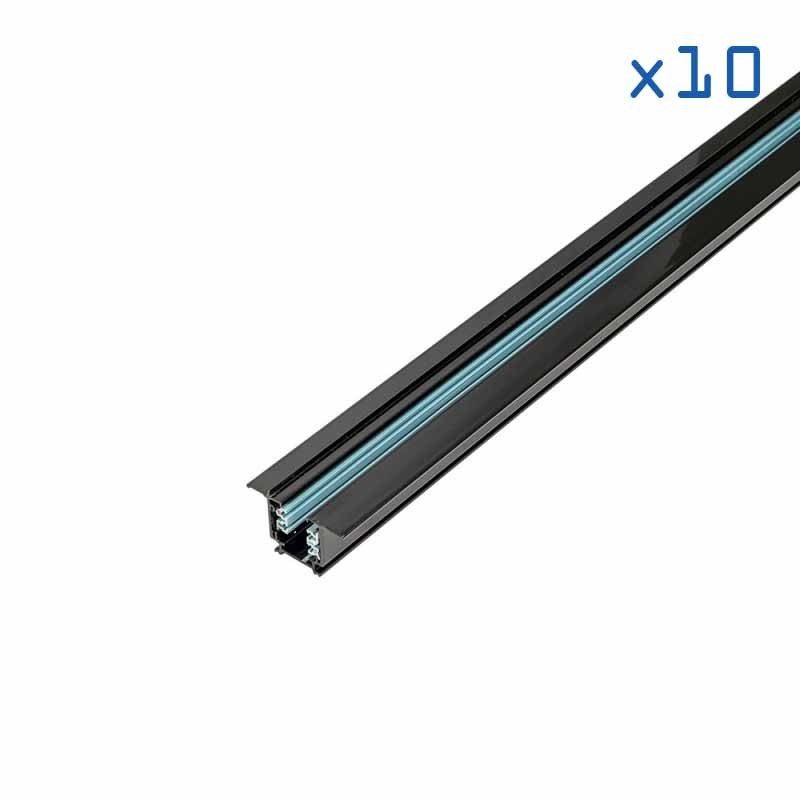 Pack 10 rails (2m) 3 phases encastrables Pack 10 rails (2m) 3 phases encastrables